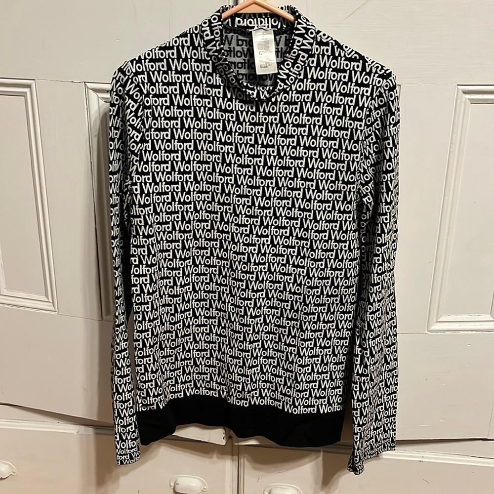 Wolford - Logo mock neck top- Rare!!